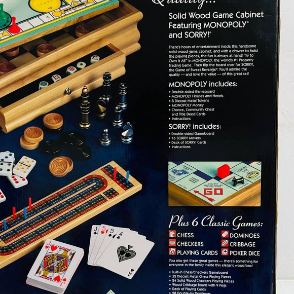 Pezzi Di Ricambio Per Monopoly E Sorry - Mobiletto In Legno Massello Del 2003